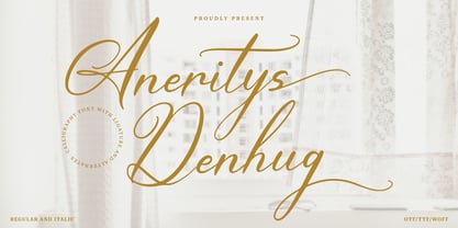 Aneritys Denhug Font Poster 1