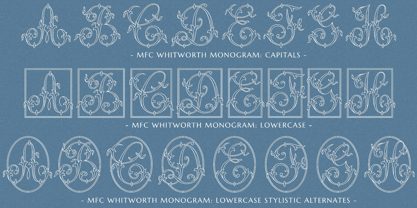 MFC Whitworth Monogram Font Poster 2