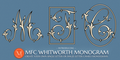 MFC Whitworth Monogram Font Poster 1