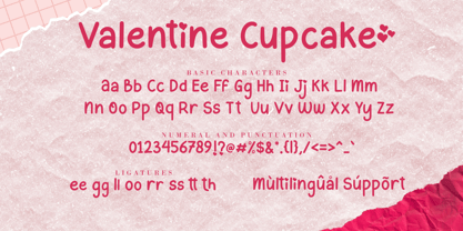 Valentine Cupcake Font Poster 7