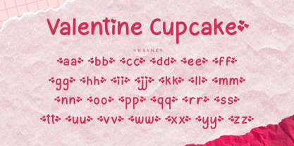 Valentine Cupcake Font Poster 8