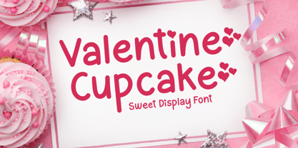 Valentine Cupcake Font Poster 1