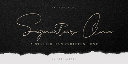 Signature One Font Poster 1