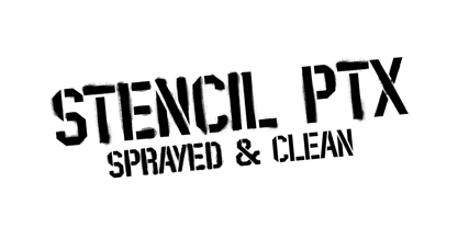 Stencil PTX Font Poster 1