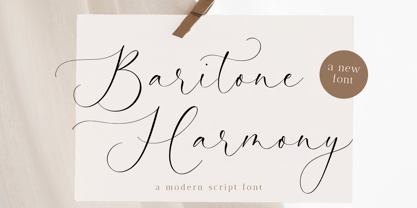 Baritone Harmony Font Poster 1