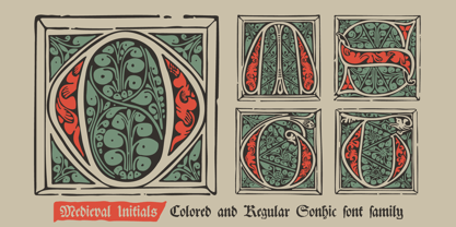 Medieval Initials Font Poster 1