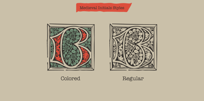Medieval Initials Fuente Póster 5