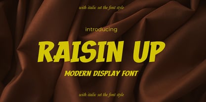 Raisin Up Font Poster 1