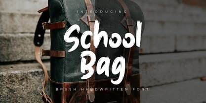 School Bag Font Poster 1