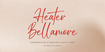 Heater Bellamore Font Poster 1