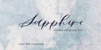 Sapphire Script Font Poster 1