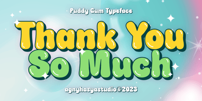 Puddy Gum Font Poster 15