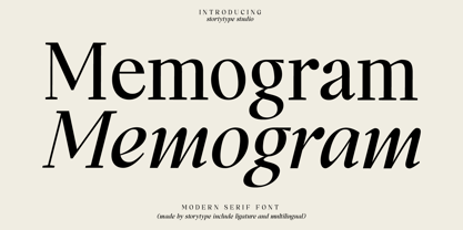 Memogram Font Poster 1