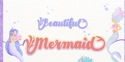 Ocean Mermaid Font Poster 2