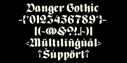 Danger Gothic Fuente Póster 9