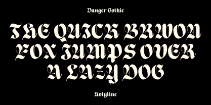 Danger Gothic Fuente Póster 6
