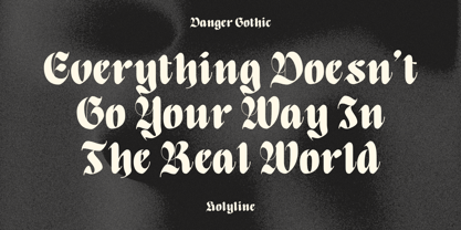 Danger Gothic Font Poster 10