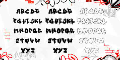 Street Echos Graffiti Outline Font Poster 6