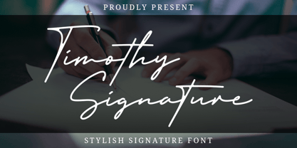 Timothy Signature Font Poster 1