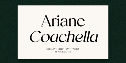 Ariane Coachella Font Poster 1