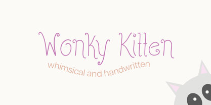 Wonky Kitten Font Poster 1