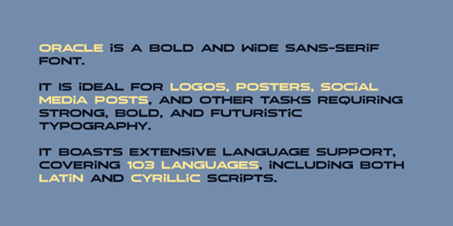 Oracle Font Poster 2