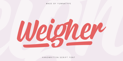 Weigher Font Poster 1