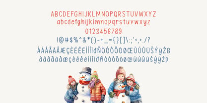 Wintery Christmas Font Poster 5