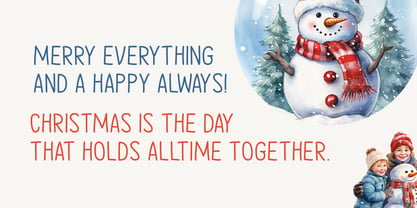 Wintery Christmas Font Poster 3