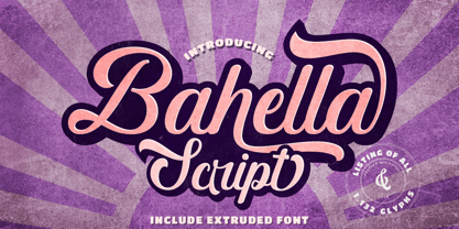 Bahella Script Font Poster 1