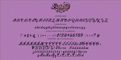 Bahella Script Font Poster 10