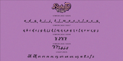 Bahella Script Font Poster 12