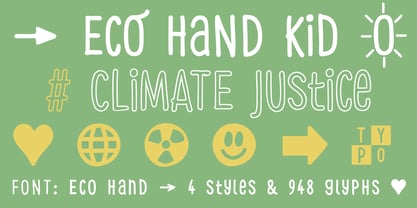 Eco Hand Kid Font Poster 5