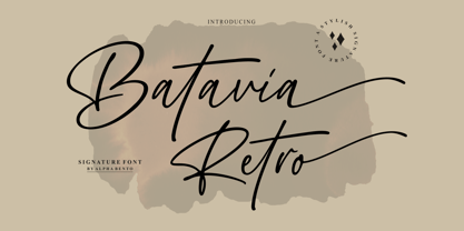 Batavia Retro Fuente Póster 1