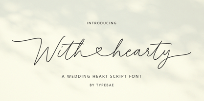 With Hearty Font Poster 1