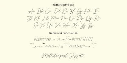 With Hearty Font Poster 9