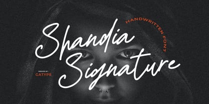 Shandia Signature Font Poster 1