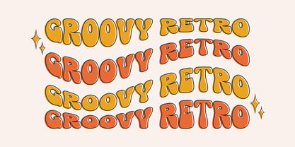 Groovy Orange Font Poster 7