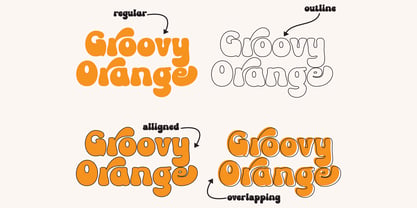 Groovy Orange Font Poster 11