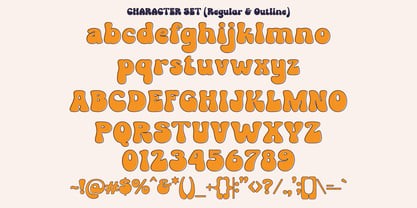 Groovy Orange Font Poster 4