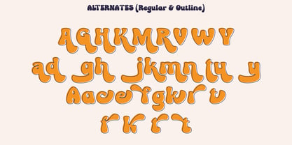 Groovy Orange Font Poster 5