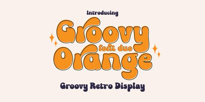 Groovy Orange Font Poster 1