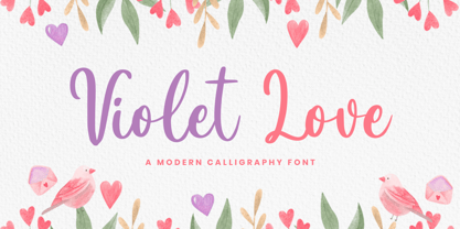 Violet Love Font Poster 1