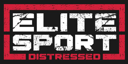 Elite Sport Distressed Font Poster 1