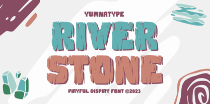 River Stone Fuente Póster 1