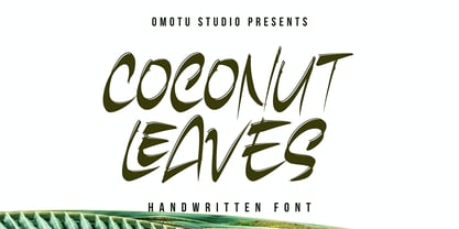 Coconut Leaves Font Poster 1
