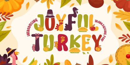 Joyful Turkey Font Poster 1
