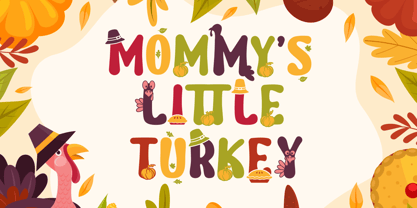 Joyful Turkey Font Poster 2