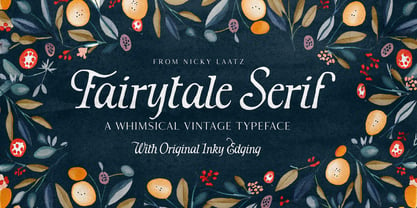 Fairytale Serif Oblique Font Poster 1