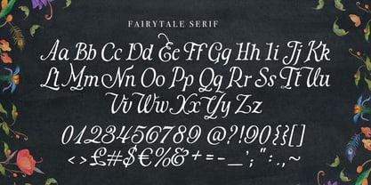 Fairytale Serif Oblique Fuente Póster 14